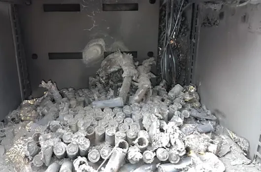 De SafetyFirst accukluis tijdens de brandtest